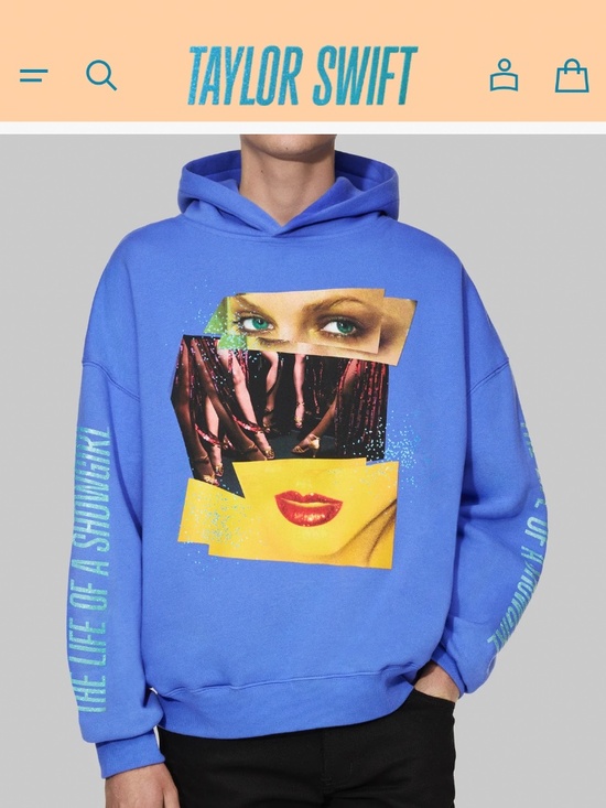 Taylor Swift Tops - Taylor Swift "The Life of a Showgirl" Violet Blue Hoodie size Medium NEW